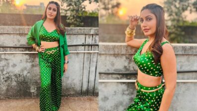 Surbhi Chandna is a dazzler in green Bandhani printed deep-neck outfit, we are crushing