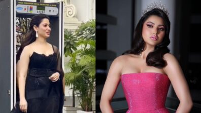 Tamannaah Bhatia In The Black Stoned Beaded Or Urvashi Rautela In Pink Princess Sequins; Who Is Oozing Hotness In A Strapless Gown?