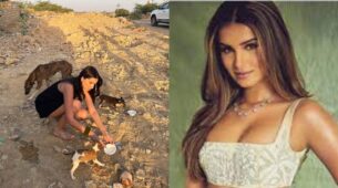 Tara Sutaria feeds stray dogs in Rajasthan while shooting, see pictures