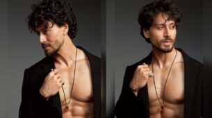Tiger Shroff ignites sensuality in unbuttoned black shirt, flaunts chiselled abs