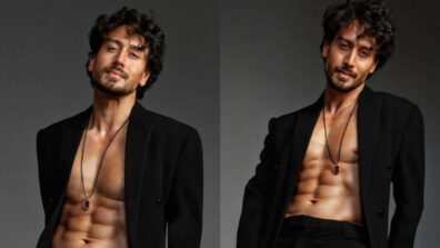 Tiger Shroff Looks Dapper And Classy In Black Outfit Flaunting His Toned Abs