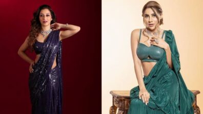 Times when Sunayana Fozdar and Nikki Tamboli slayed oomph game in sensuous deep-neck sarees