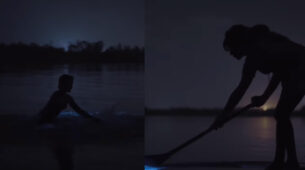 TMKOC diva Nidhi Bhanushali is enjoying swimming in night, check out gorgeous moment