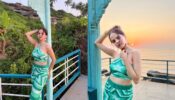TMKOC diva Palak Sindhwani is sensuous diva in green striped beach avatar