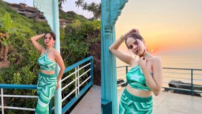 TMKOC diva Palak Sindhwani is sensuous diva in green striped beach avatar