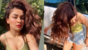 Uff Haye Garmi: Avneet Kaur burns internet in deep-neck top and denim shorts, see sizzling red lipstick shade