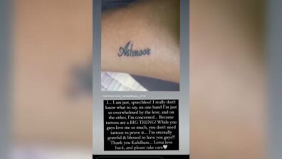 Unbelievable: Ashnoor Kaur’s diehard fan gets special tattoo dedicated to her name, actress says, “i am just, speechless…”