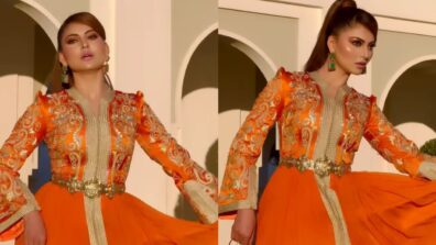 Urvashi Rautela Raises The Glam Quotient High In Orange Gown Look