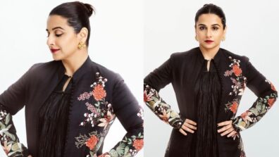 Vidya Balan Looks Ethereal In A Black Floral Anarkali Gown