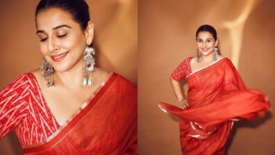 Vidya Balan Serves Elegant Vibes On Instagram In A Ravishing Red Saree, See Pictures