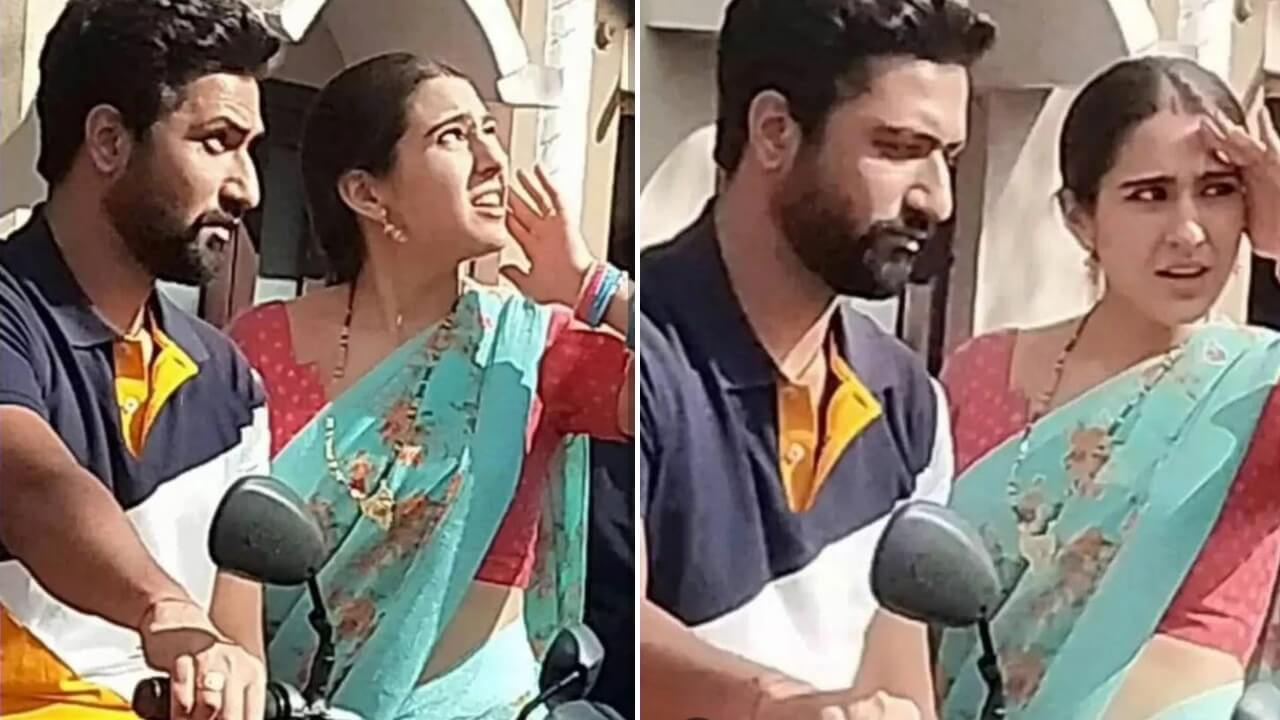 Viral Pics Vicky Kaushal And Sara Ali Khans Onset Moments Go Viral Fans Get Desi Couple