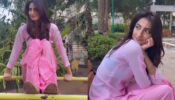 Watch: Palak Tiwari takes nature bath in baby pink salwar suit, says ‘I feel like squirrel’
