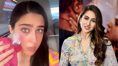 Watch: Sara Ali Khan gives an ice pat to heal her ‘morning facie’