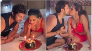 Watch Video: Vikrant Singh and Monalisa immerse in passionate kiss on bed, former says ‘Happy Birthday my love’