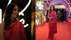 Yami Gautam Sizzles The Anita Dongre Designed Red Silk Saree For Her Red Carpet Look At The Film Festival