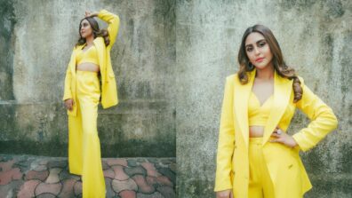 Yellow Fiery Elegant Pant Suit Look By Krystle D’souza