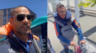“Yuzi Bana Coolie” – Shikhar Dhawan Shares A Fun Clip Feauturing Yuzvendra And Dhanashree Sharma On Instagram