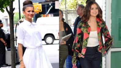 Zendaya Coleman In White Shirt And Skirt Or Selena Gomez In Floral Shirt And Denim: Who Is Your Casual Fashion Inspiration?