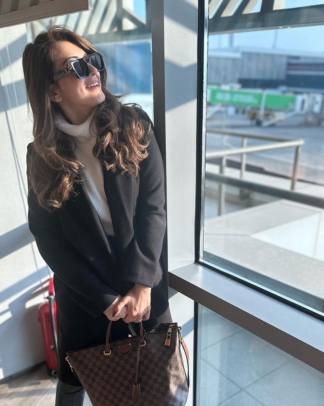 Hansika Motwani Looks Classy In A White Turtle Neck Top For Her Airport Look - 0