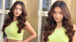 What A Babe: Anushka Sen flaunts curvaceous midriff in green crop top and denim, we love it