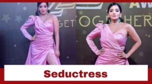 Monalisa Looks The Ultimate Seductress In Thigh-High Slit Gown In Pink