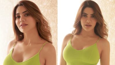 Nikki Tamboli takes over internet by storm, looks super sensuous in green deep-neck crop top