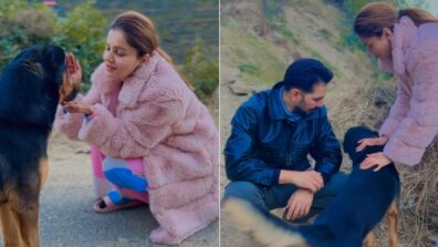 Rubina Dilaik and Abhinav Shukla are blessed with unconditional love from adorable dog in mountains, fans in awe