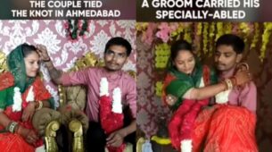 A Groom Carried His Wife While Taking ‘Saat Phere’ In Ahmedabad District Of Gujarat; Is Winning Hearts Of People