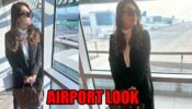 Hansika Motwani Looks Classy In A White Turtle Neck Top For Her Airport Look