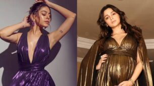 Alaya F To Alia Bhatt: Tinsel Town Divas’ Fascinating Glimpses In Metallic Shine Plunging Gowns
