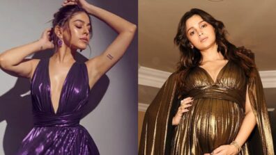 Alaya F To Alia Bhatt: Tinsel Town Divas’ Fascinating Glimpses In Metallic Shine Plunging Gowns