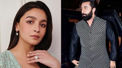 Alia Bhatt flaunts motherhood flow in aqua blue, Ranbir Kapoor slays in Manish Malhotra’s ethnic suit