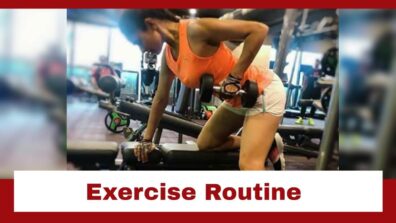 Amruta Khanvilkar Kickstarts The New Week In Style With Weight Exercise