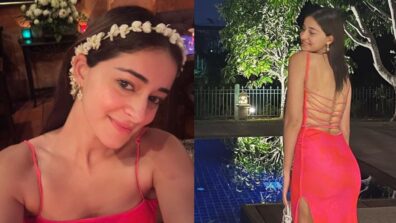 Ananya Panday Sported Pink Backless Gown for New Year Celebration in Thailand