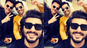Arjun Kapoor, Anil Kapoor, and Varun Dhawan bump into each other at airport, head for New Year vacation  