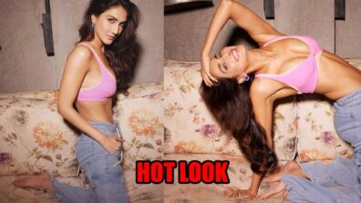 Vaani Kapoor raises heat in drool-worthy pink bralette and denim pants, fans go gaga