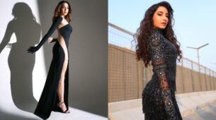 Sharvari Wagh To Nora Fatehi: Bewitching Hotness In Black Dresses