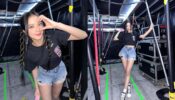 Blackpink Jisoo’s Bubbly Vibes In Black Crop Top, Denim Shorts; Two Side Braided Hairdo