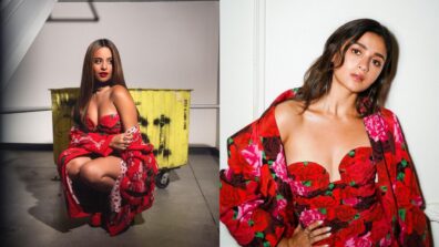 Camila Cabello Vs. Alia Bhatt: Who Wore The Red Floral Ruched Dress With Jacket Better?