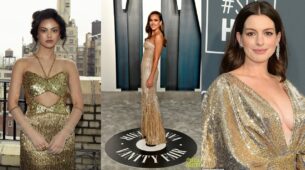 Camila Mendes Vs. Jessica Alba Vs. Anne Hathaway: Who Is Bewitching In A Golden Sequin Dress?