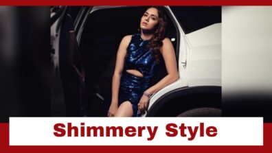 Check Out Amruta Khanvilkar’s Shimmery Style In This Thigh-High Slit Gown