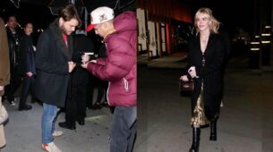 Check out Kiernan Shipka with Leonardo DiCaprio and other celebs at the holiday party