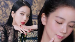 Dior Girl Jisoo Looks Electrifying In Black Ensemble And Bold Red Lipstick