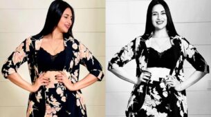 Divyanka Tripathi is a class apart in black floral printed maxi gown, we are crushing