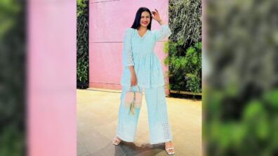 Divyanka Tripathi is wedding festive ready in pastel blue Chikankari ethnic suit, pics inside