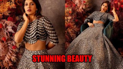 Ethnic Queen: Bhumi Pednekar Looks Glamorous In Black Embellished Lehenga