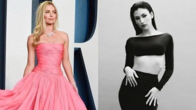 Annabelle Wallis In Pastel Pink Strapless Organza Gown Or Ursula Corbero In a Black And Fishtail Two-Piece Dress