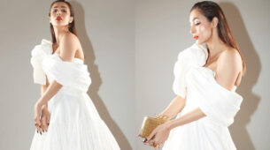 Fashion Alert: Malaika Arora looks seductress in a dramatic white sleeves gown