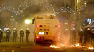 FIFA World Cup 2022: Morocco fans clash with police in Brussels after defeat against France in semi-final