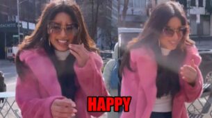 Harnaaz Sandhu Looks Drop-Dead Gorgeous In Pink Fur Coat, Her Cheerful Smile Steals Hearts